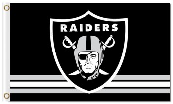 Nfl oakland raiders logo de banderas de poliéster de 3'x5 '