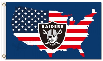 Nfl oakland raiders 3'x5 'Polyester kennzeichnet uns Karte