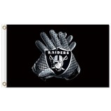 NFL Oakland Raiders 3'x5' polyester flags gloves