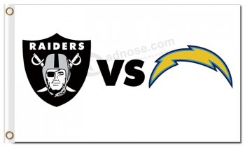NFL Oakland Raiders 3'x5' polyester flags VS Chargers