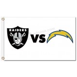 Nfl oakland raiders 3'x5 'Polyesterflaggen vs Ladegeräte