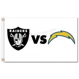 Nfl oakland raiders 3'x5 'banderas de poliéster vs cargadores