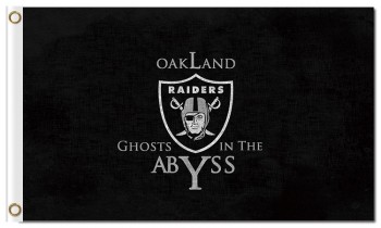 Nfl oaklands raiders 3'x5 'draPeaux en polyester abysse