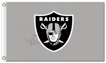 Nfl oakland raiders 3'x5 '폴리 에스테르 깃발 로고