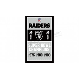NFL Oakland Raiders 3'x5' polyester flags champions