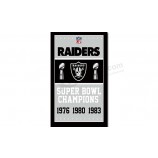 Nfl Oakland raiders 3'x5 'polyester draPeaux champions