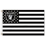 Nfl raiders oakland 3 'x 5' draPeaux en polyester étoiles rayées