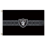 Nfl oakland raiders 3'x5 '폴리 에스테르 깃발 로고