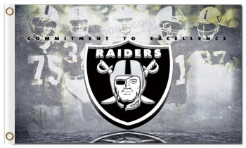 NFL Oakland Raiders 3'x5' polyester flags commitment to excellence