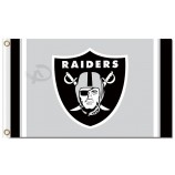 Nfl oakland raiders 3'x5 'poliéster bandeiras logotipo