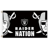 Nfl oakland raiders 3'x5 'banderas de poliéster raider nación