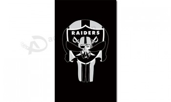 NFL Oakland Raiders 3'x5' polyester flags skull