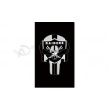 Nfl oakland raiders 3'x5 'полиэфирные флаги черепа