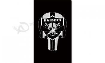 Nfl oakland raiders 3'x5'聚酯标志头骨