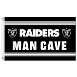 Nfl oakland raiders 3'x5 '폴리 에스테르 플래그 남자 동굴