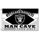 Nfl oakland raiders 3'x5 '폴리 에스테르 플래그 남자 동굴