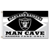 Nfl oakland raiders 3'x5 'polyester fahnen mann höhle