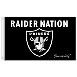 Nfl oakland raiders 3'x5 'banderas de poliéster raider nación