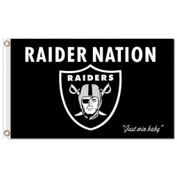 Nfl oakland raiders 3'x5 'polyester vlaggen raider nation