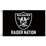 Nfl oakland raiders 3'x5 'poliéster bandeiras raider nação