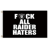 Nfl oakland raider 3'x5 '폴리 에스테르 깃발이 모든 레이더 싫어한다