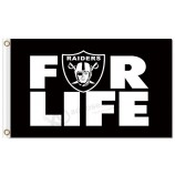 Nfl oakland raiders 3'x5 'полиэфирные флаги на всю жизнь