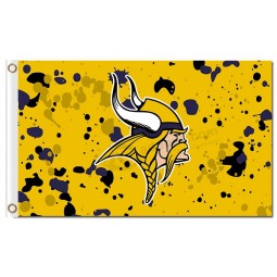 Nfl Minnesota Wikinger 3'x5 'Polyester Fahnen Tintenflecken