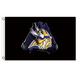 Nfl Minnesota Wikinger 3'x5 'Polyester Flaggen Handschuhe