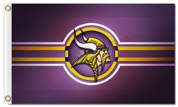 Nfl minnesota vikings 3'x5 'логотип полиэфирных флагов