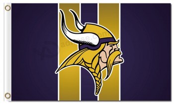 Nfl minnesota vikings logotipo de bandeiras de poliéster 3'x5 '