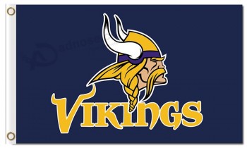 Nfl minnesota vikings 3'x5 'bandeiras de poliéster