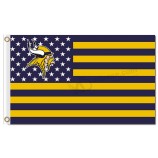 NFL Minnesota Vikings 3'x5' polyester flags logo stars stripes with high quality