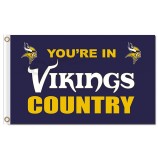 NFL Minnesota Vikings 3'x5' polyester flags vikings country with high quality