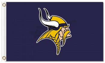 Nfl minnesota vikings 3'x5 'polyester vlaggen logo