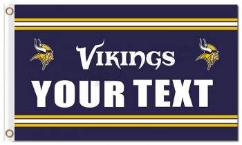 Nfl minnesota vikings 3'x5 'polyester markeert uw tekst