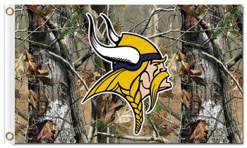 NFL Minnesota Vikings 3'x5' polyester flags camo with high quality