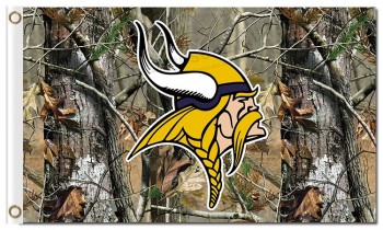 Nfl minnesota vikings drapeaux en polyester 3'x5 'camo