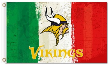NFL Minnesota Vikings 3'x5' polyester flags three colors with high quality