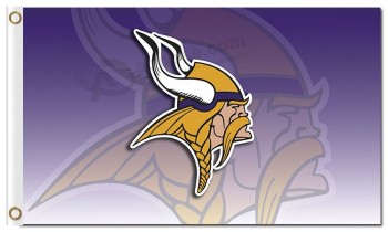 Nfl明尼苏达维京人3'x5'聚酯标志双重图像