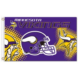 NFL Minnesota Vikings 3'x5' polyester flags helmet with your logos