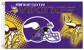 NFL Minnesota Vikings 3'x5' polyester flags helmet with your logos