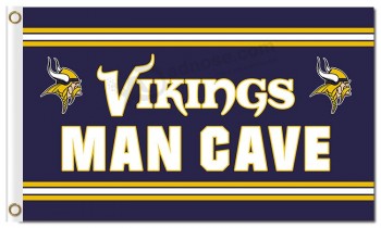 Nfl minnesota vikings 3'x5 'полиэстер флага человек пещера