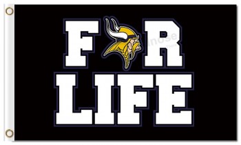 NFL Minnesota Vikings 3'x5' polyester flags for life with your logo