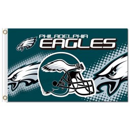 Nfl Philadelphia Eagles 3'x5 'Polyester Flaggen Helm mit Logos