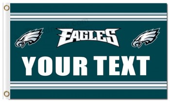 Nfl Philadelphia Eagles 3'x5 'Polyester kennzeichnet Ihren Text