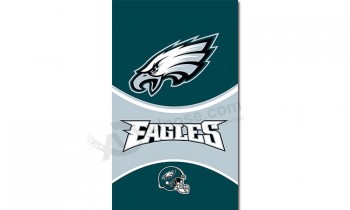 NFL Philadelphia Eagles 3'x5' polyester flags vertical with your logo