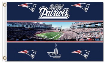 Nfl nouvelle angleterre patriotes 3'x5 'polyester drapeaux stade