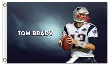 Nfl patriotas de nueva inglaterra 3'x5 'banderas de poliéster tom brady