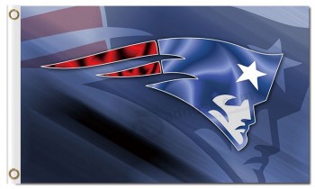 NFL New England Patriots 3'x5' polyester flags ghosting with your logo