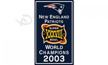 NFL New England Patriots 3'x5' polyester flags championship with your logo